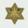 STAR TACKS BRASS PLATED 6 POINT STAR 100 COUNT LE-BS614