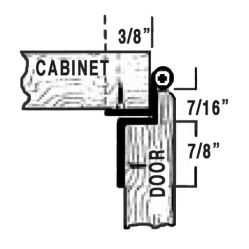 Lipped Cabinet Door Hinge 1