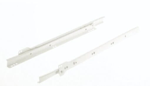 KEYBOARD TRAYS SLIDES WHITE CAPTIVE ROLLER TYPE 14 INCHES LONG SELF CLOSE WHITE DC-6415SC14W