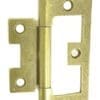 A 2-1/2 INCH FINIAL NON MORTISE HINGE BRASS PLATED BETWEEN DOOR AND CABINET HSFHX-26625P