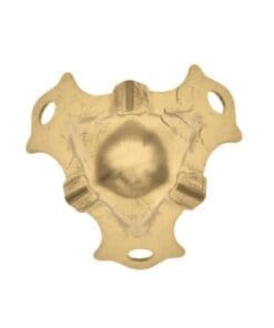 SMALL BRASS PLATED TRUNK CORNER OBF-4BP D-4414