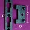 CAST IRON BED RAIL FASTENER SET F-9425 LARGE 5-3/8 INCH LONG 4 MALE 4 FEMALES