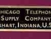 CHICAGO TELEPHONE SUPPLY COMPANY BRASS LABEL FOR ANTIQUE OAK TELEPHONES B-9982