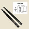PAIR OF 12" DRAWER SLIDES FULL EXTENSION TELESCOPIC SIDE-MOUNTED BLACK DC-3010-12S