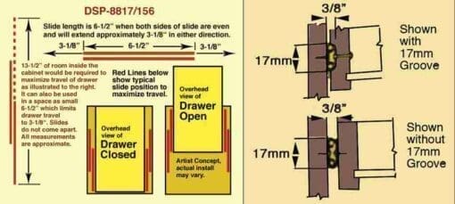 Ikea Drawer Slides DSP-8817/156