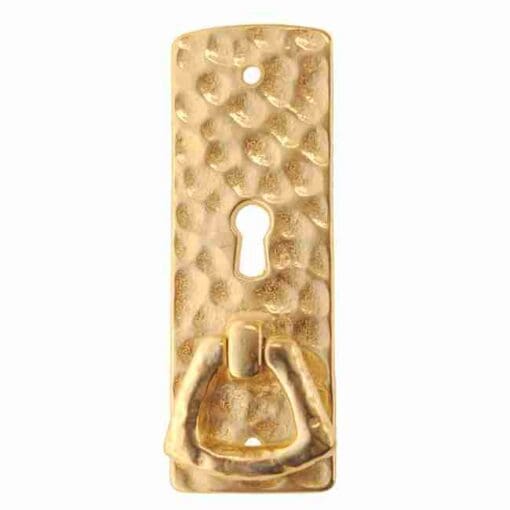 HAMMERED POLISHED BRASS ARTS AND CRAFTS MISSION STYLE DRAWER PULL D526HERSH BM-1112PB