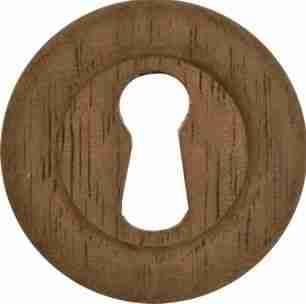 Round Walnut Keyhole Cover