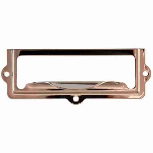 POLISHED NICKEL PLATED BRASS CARD HOLDER WITH PULL. BM-1401PN