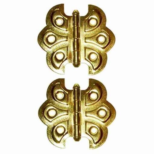 PAIR OF BUTTERFLY HINGES BRASS PLATED STEEL BM-1560PB