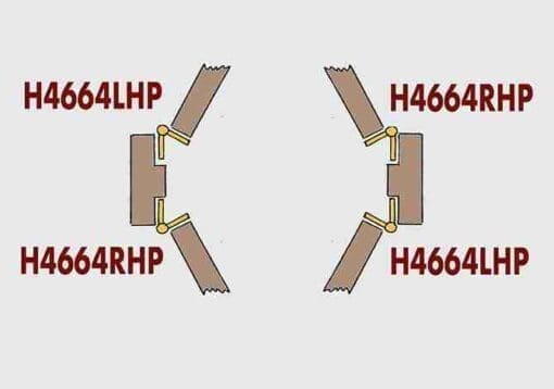 RISING BUTT HINGE, FOR RIGHT HAND DOORS LEFT HAND PITCH H-4664LHP