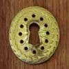 KEYHOLE COVER OVAL BRASS VERTICAL E-24