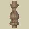 TURNED OAK WOOD SPINDLE 12 COUNT W3-6101