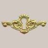 VICTORIAN BRASS KEYHOLE COVER B-0283