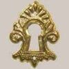 VICTORIAN STAMPED BRASS KEYHOLE COVER B-0293