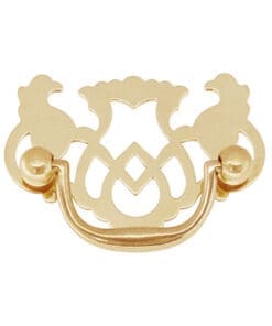 BRASS PIERCED CHIPPENDALE WILLOW DRAWER PULL