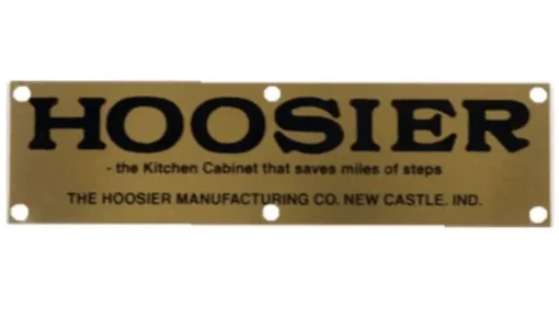 Hoosier Cabinet Brass Label