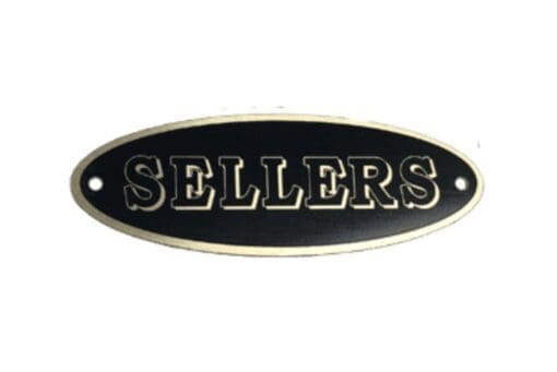 SELLERS OVAL NAMEPLATE LABEL B-1510 HSL-4