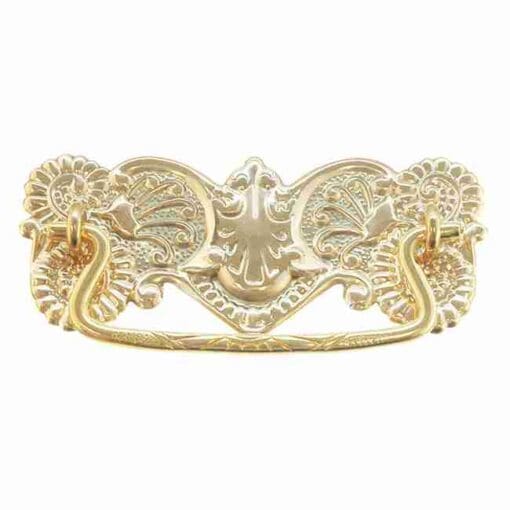 VICTORIAN STAMPED BRASS DRAWER PULL