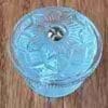 LATE VICTORIAN HAND PRESSED FACETED CUT GLASS CRYSTAL KNOB KG-40