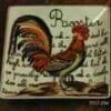 PORCELAIN ROOSTER TRAY PLATE SQUARE HA-7017-294