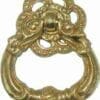 Colonial Revival Ring Pull Single Post Cast Brass B-1264