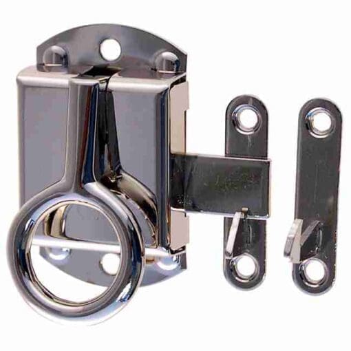 NAPANEE STYLE NICKEL PLATED RING PULL LATCH LEFT HAND BM-1604PN