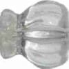 Glass Knob for Hoosier Clear Hexagon Shape with Nickel Bolt C-0325C BM-5202