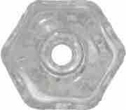 Glass Knob for Hoosier Clear Hexagon Shape with Nickel Bolt C-0325C BM-5202