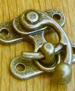 Antique Brass Finished Purse Latch - OBP-2127ANTB - 1-1/2 Inches Wide by 1-3/4 High