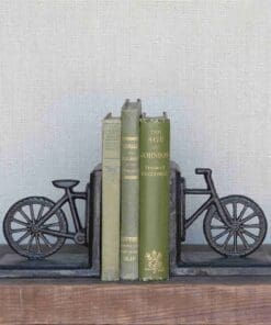Cast Iron Bicycle Bookends: Vintage Style for Holding Your Books