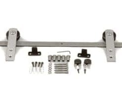 Antique Silver Barn Door Hardware Kit For Cabinets And Entertainment Centers SB-DBDH72SIL